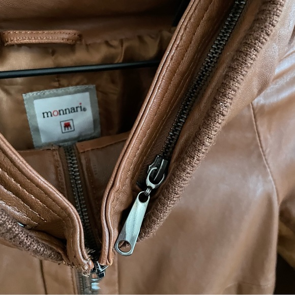 Chestnut Brown Genuine Leather Jacket from Poland (Monnari brand)- size 36 - Picture 7 of 8